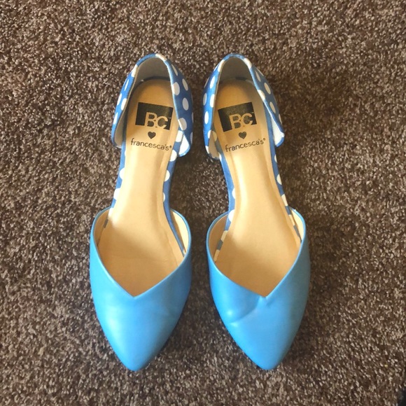 Francesca’s blue polka dot flats Size 7 - Picture 2 of 6
